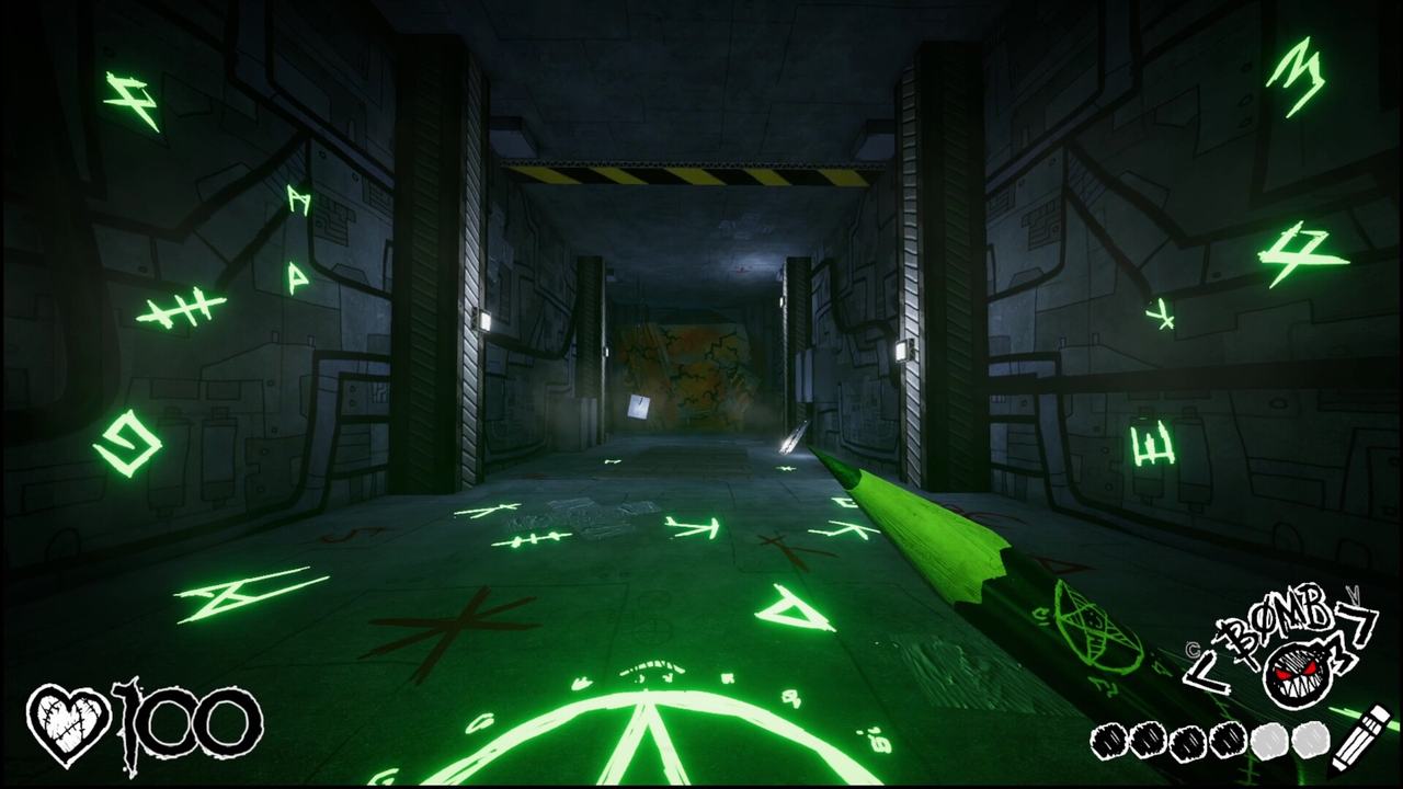 PAPERHEAD first-person view with the shotgun up